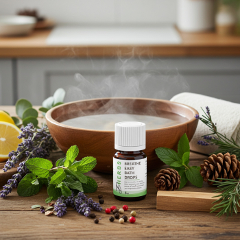 Breathe Easy Bath Drops - Aromatherapy for Respiratory Health