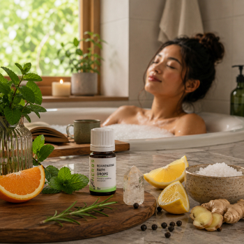 Rejuvenating Bath Drops - Aromatherapy Drops for Energy