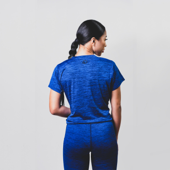 Blue Sleeve Shirt V-neck - Blue V-Neck T-Shirt