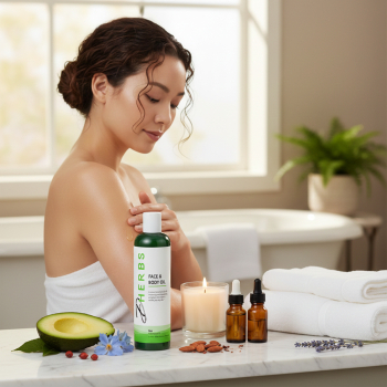 Face and Body Oil (8 oz) - Face and Body Oil for Dry Skin