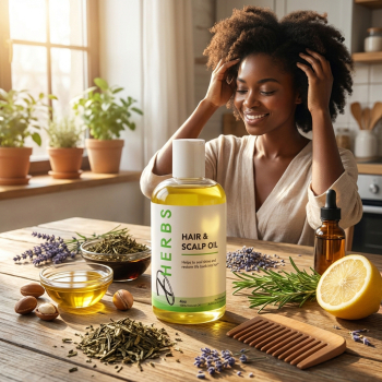 Hair & Scalp Oil - Herbal Hair Oil for Natural Hair Treatment