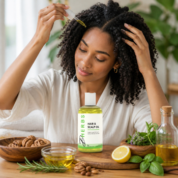 Hair & Scalp Oil - Herbal Hair Oil for Natural Hair Treatment