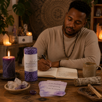 Healing Affirmation Candle - Positive Affirmation Candle