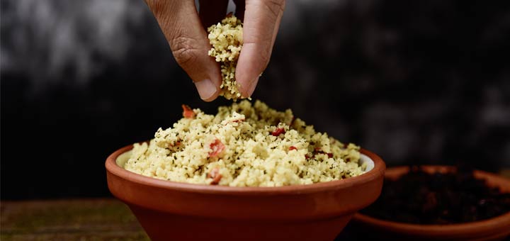 Alkaline Raw Vegan Cauliflower Tabouli