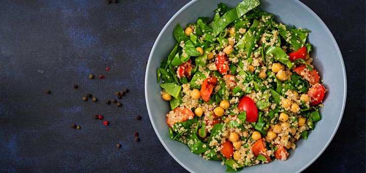 Vegan Protein Salad with Tahini Dressing