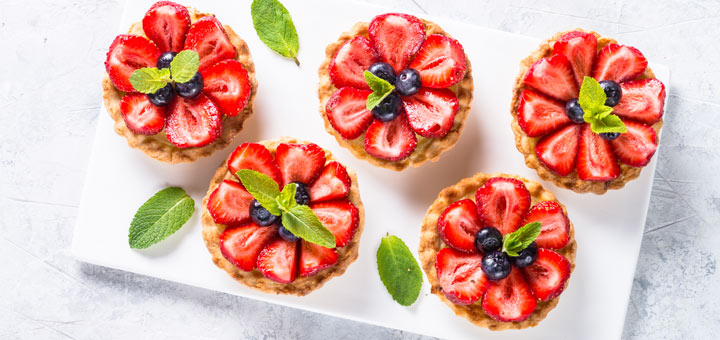 Fruit Tarts with Chai Cream Filling