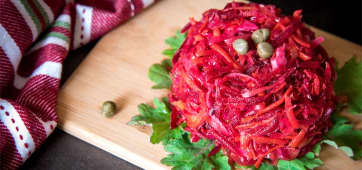 Homemade Beet And Red Cabbage Sauerkraut