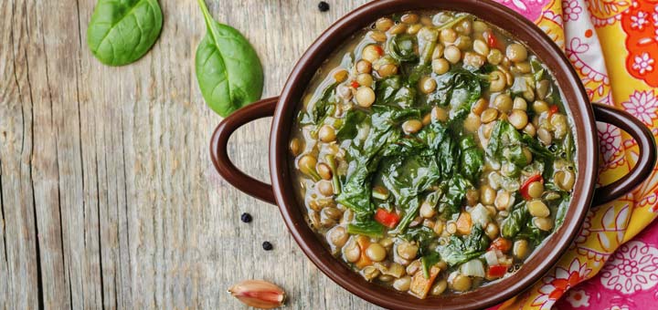 One Pot Lentils With Quinoa And Spinach