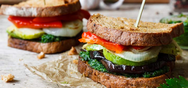 Roasted Eggplant Sandwich