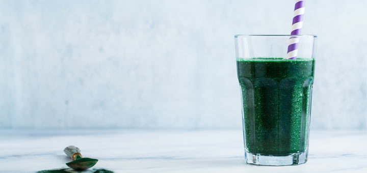 Glowing Green Spirulina Smoothie