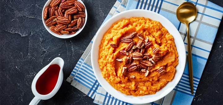 Cinnamon Maple Instant Pot Mashed Sweet Potatoes