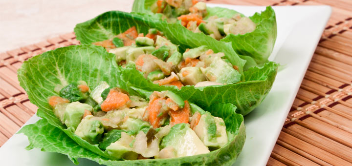 Avocado And Carrot Lettuce Wraps