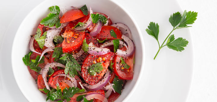 Tomato, Sweet Onion, And Parsley Salad