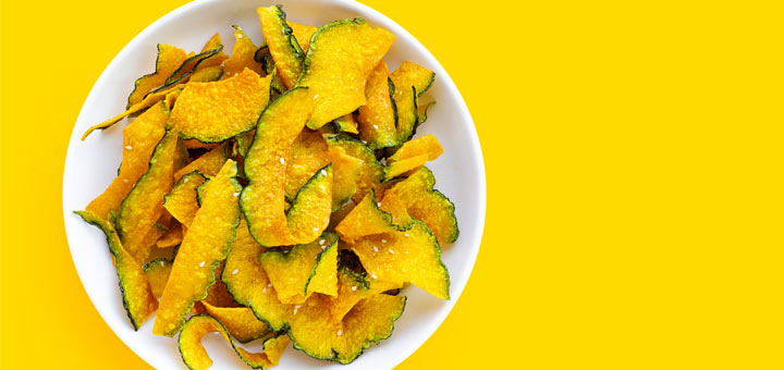 Crispy Dehydrated Kabocha Squash Chips