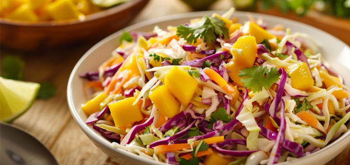 Quick And Easy Mango Slaw