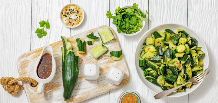 Smashed Cucumber Salad